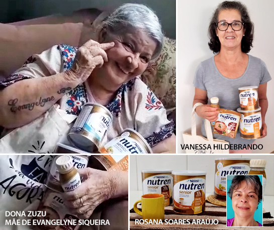 Fotos das 3 ganhadoras dos Kits de produtos Nestlé Nutren Senior
